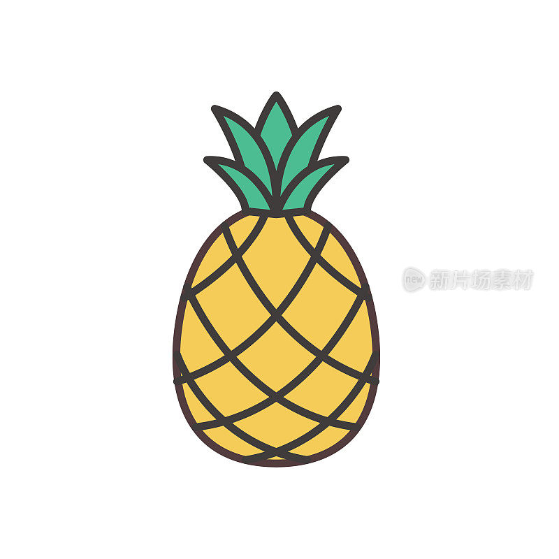 Pineapple Cute Fruit Icon